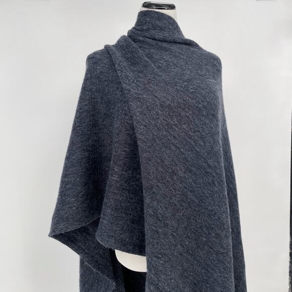 Anthropologie Scarf Womens One Size Large Gray Cozy Soft Fringe 90" x 28" - Picture 4 of 9